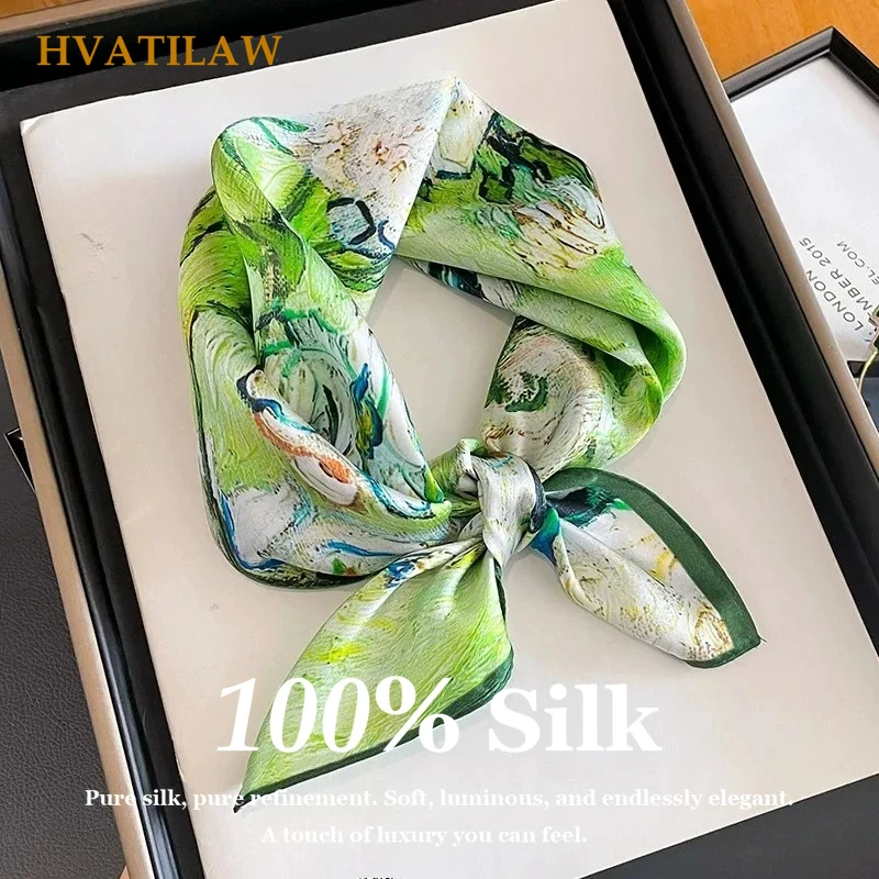 Scarf Silk Square - Lenços Quadrados de Verão 100% Seda