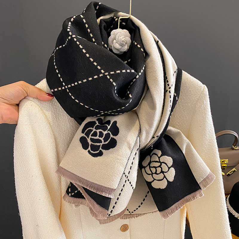 Woven Scarf Blanket - Cachecol de Inverno Feminino Luxuoso com
