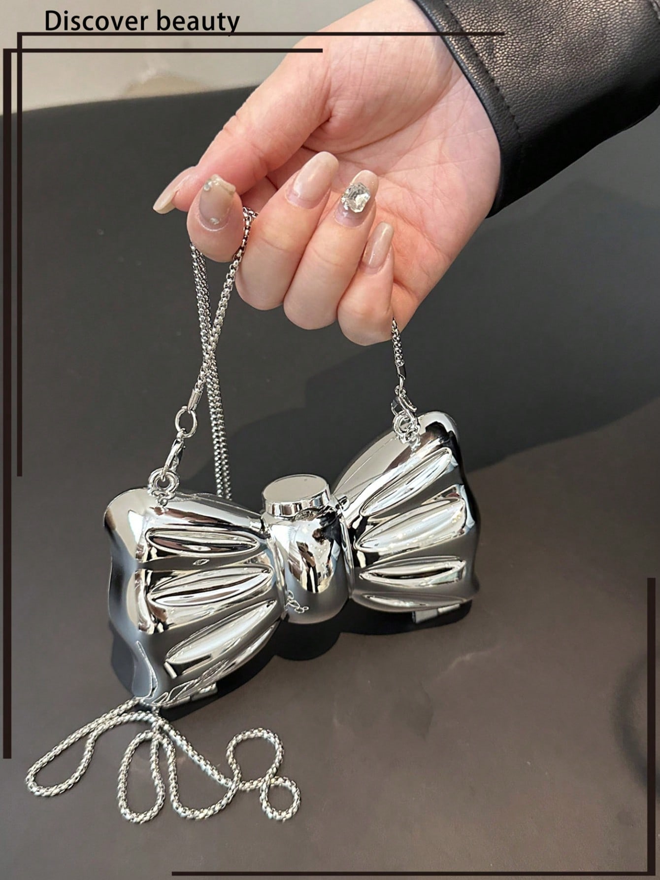 Mini bolsa de mão decorada com - Tie Clip Silver avaliação e preço