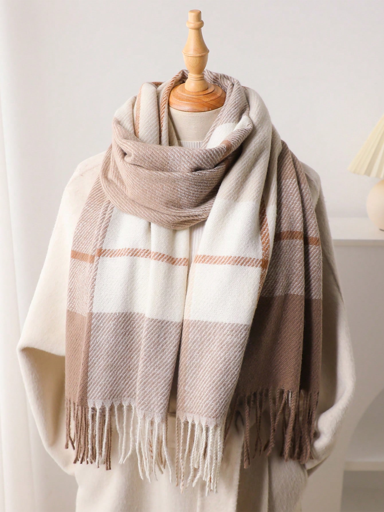 1 unidade de cachecol feminino - Infinity Scarf Knit avaliação e preço