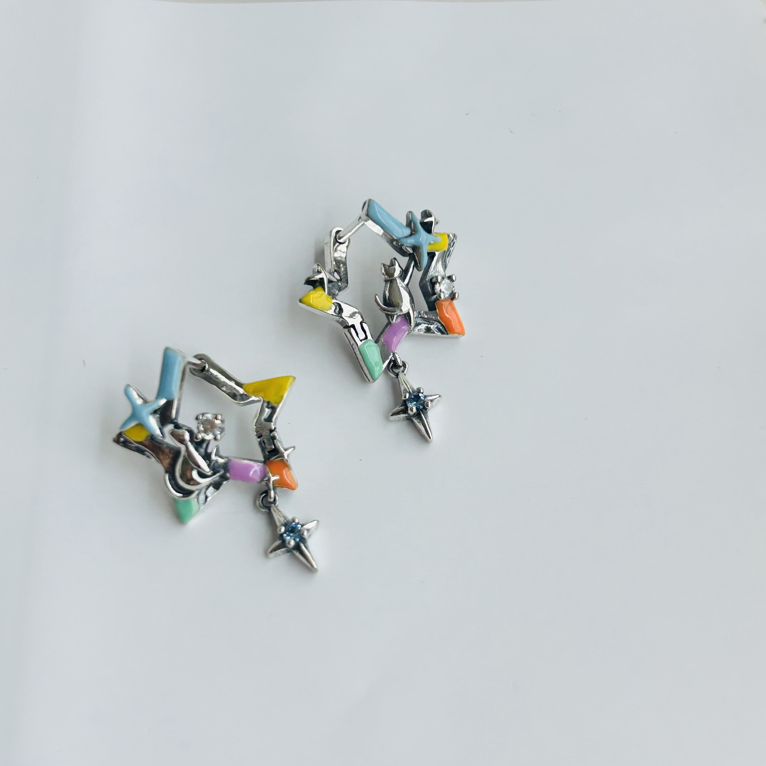 Brincos de Zircônia em Forma d - Tie Clip Silver avaliação e preço