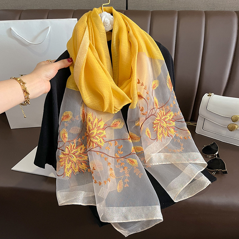 Lenço de Seda Sólido Primavera - Woven Scarf Blanket avaliação e preço